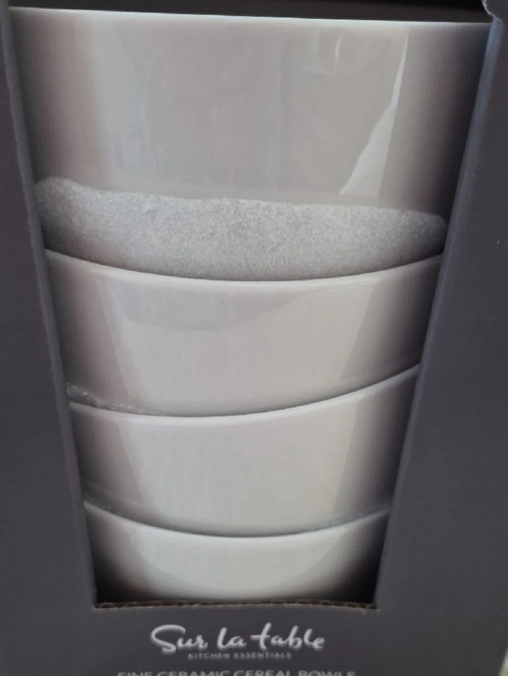 Sur La Table Cream Stoneware Bowls - Set of 4